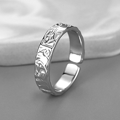 Античное Серебро Латунные манжеты для мужчин, античное серебро, внутренний диаметр: регулируемый