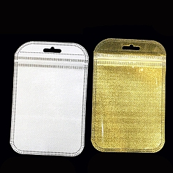 Золотистый Прямоугольник пластиковые почтовый замок сумки, многоразовые упаковочные пакеты, мешок с самоуплотнением, золотые, 15x10 см, 50 шт / пакет