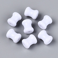 Белый Дым Непрозрачные акриловые бусины, грибной стебель, серый, 16x12.5 мм, отверстие : 2.5 мм