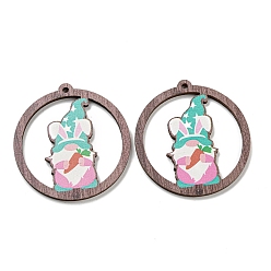 Human Деревянные подвески с односторонним принтом, пасхальные прелести, человек, 47x44.5x2.5 мм, отверстие : 2 мм