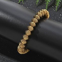 Золотой 304 эластичные браслеты из нержавеющей стали для женщин, золотые, 3/8 дюйм (1.05 см), внутренний диаметр: 2 дюйм (5.1 см)