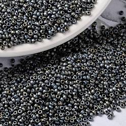 (RR2002) Matte Metallic Silver Gray MIYUKI Round Rocailles Beads, Japanese Seed Beads, 15/0, (RR2002) Matte Metallic Silver Gray, 1.5mm, Hole: 0.7mm, about 250000pcs/pound