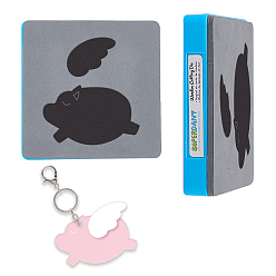 Свинья Резка дерева, Со сталью, для diy scrapbooking / фотоальбом, декоративная тисняющая бумажная карточка, изготовление изделий из кожи, свинья, 100x100x9 мм