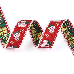 Красный Полиэстеровая клубничная лента, для производства одежды, красные, 1/2 дюйм (14 мм)