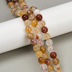 Красный Кварц Нити бусин из натурального железистого кварца, круглые, 8~8.5 мм, отверстие : 0.8 мм, около 46~47 шт / нитка, 15.16''~15.35'' (38.5~39 см)