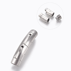 Матовый Платиновый Цвет Штыковые застежками из нержавеющей стали, матовые, матовой платины, 304 мм, отверстие : 47x10 мм