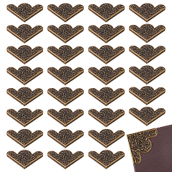 Antique Bronze 50Pcs Iron Triangle Corner Protector for Wood Box, Triangle, Antique Bronze, 42x42x5mm