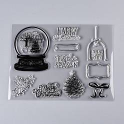 Слово Пластиковые штампы, для diy scrapbooking, фотоальбом декоративный, изготовление карт, штампы, Рождественский тематический паттерн, 200~218x150~156x3 мм