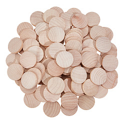 Желтая Старая Ткань  Неокрашенные деревянные кабошоны, плоско-круглые, старое кружево, 30x5 мм, 50пс/мешок, 3 мешки