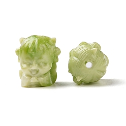 Yellow Green Opaque Epoxy Resin Beads, Baby, Yellow Green, 14.5x13x11mm, Hole: 1.4mm