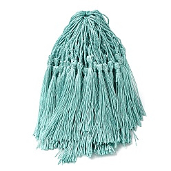 Бирюза 80украшения кисточками из полиэстера, кулон украшения, бирюзовые, 130x6 мм, кисточка: 70~90 мм