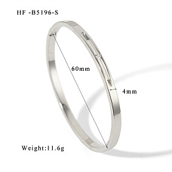 Нержавеющая Сталь Цвет 304 Браслеты-кольца из нержавеющей стали с кубическим цирконием для женщин, кольцо, цвет нержавеющей стали, внутренний диаметр: 2.36 дюйм (6 см)