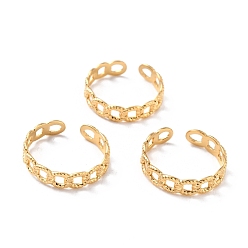 Золотой Ионное покрытие (ip) 304 перстни из нержавеющей стали, манжеты кольца, долговечный, текстурированная форма обочины, золотые, размер США 7 3/4 (17.9 мм), 5 мм