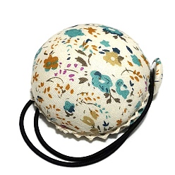 Floral White Flower Pattern Handmade Needle Pin Cushions, Pincushions for Needlework, Floral White, 60mm