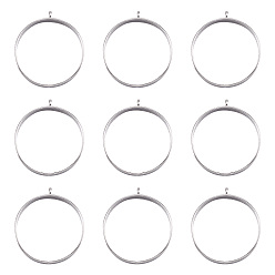 Платина Сплав открытая задняя рамка большие подвески, для diy уф смолы, эпоксидная смола, Прессованные цветочные украшения, кольцо, платина, 38x34.5x5 мм, отверстие : 2.2 мм