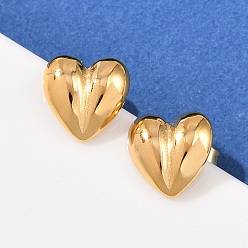 Настоящее золото 18K 304 Серьги из нержавеющей стали, ионное покрытие (ip), реальный 18 k позолоченный, 9.5x9.5 мм