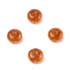 Шоколадный Непрозрачные шарики cmолы, рондель, цвет шоколада, 8x5 мм, отверстие : 1.5 мм