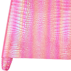 Бледно-фиолетовый Красный Ткань из искусственной кожи с крокодиловым узором, товары для рукоделия, бледно-фиолетовый красный, 1350x298x1 мм