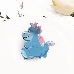 Темно-Розовый Заколки для волос из пвх, крупный рогатый скот, аксессуары для волос для женщин и девочек, темно-розовыми, 74x48x45 мм