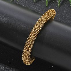 Золотой 304 эластичные браслеты из нержавеющей стали для женщин, золотые, 3/8 дюйм (0.95 см), внутренний диаметр: 2-1/8 дюйм (5.25 см)