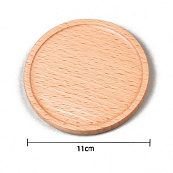 Плоский Круглый Основа для мозаики из перуанского дерева, плоско-круглые, 110 мм