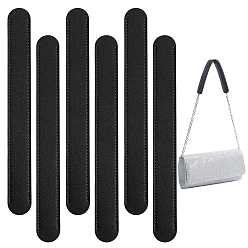 Черный 6шт. набивка для ремня сумки из искусственной кожи, нескользящая ручка сумки, защитная крышка плечевого ремня для сброса давления, чёрные, 225x25x3.5 мм