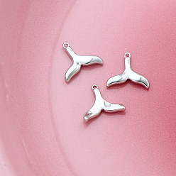 Русалка Латунные подвески, платина, русалка хвост, 12x13 мм