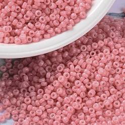 (RR4465) Дуракоат Окрашенная Непрозрачная Гуава Миюки круглые бусины рокайль, японский бисер, (rr 4465) непрозрачная гуава, 15/0, 1.5 мм, Отверстие : 0.7 мм , около 27777 шт / 50 г