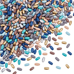 (52) Непрозрачная лаванда 816 шт. бусины из дерева схима, овальные, разноцветные, 15x7 мм