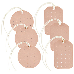 Mixed Shapes 6шт. 2 стили подвесных сережек из искусственной кожи, подставки для карточек с шнурком, розовые, разнообразные, 15.5~16.5 см, 3 шт / стиль