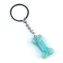 Амазонит Костяной брелок, Подвесное украшение для рюкзака из натурального амазонита, 9 см