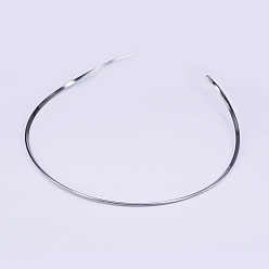 Stainless Steel Color 201 Stainless Steel Choker Necklaces, Rigid Necklaces, Stainless Steel Color, 5.31 inchx5.6 inch(13.5x14.2cm)