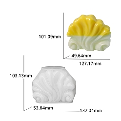 Белый Формы для свечей из пищевого силикона, для изготовления свечей, формы раковины, белые, 13.204x5.364x10.313 см