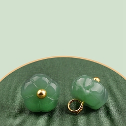 Зеленый Подвески из смолы, стручок из лотоса, имитация нефрита, зелёные, 12x9.5 мм