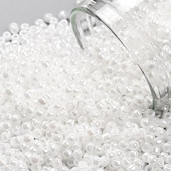 (121) Opaque Luster White Круглые бусины toho, японский бисер, (121) непрозрачный глянец белый, 11/0, 2.2 мм, отверстие : 0.8 мм, о 1110шт / бутылка, 10 г / бутылка