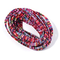 Colorful Ethnic Style Cotton Thread, DIY Jewelry Accessories, Colorful, 5mm, about 5.03 Yards(4.6m)/Set