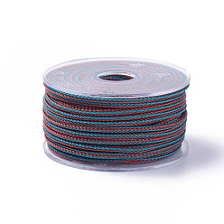Разноцветный Плетеный стальной трос, ювелирные изделия DIY делает материал, с катушкой, красочный, около 5.46 ярдов (5 м) / рулон, 3 мм