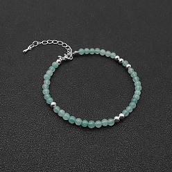 Амазонит Браслет из натуральных бусин амазонита, 7-1/8 дюйм (18 см)