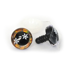 Темно-Оранжевый Снежинка узор пластиковая кукла безопасность ремесло глаз, с распоркой, для поделок куклы игрушки кукольные плюшевые животные изготовление, темно-оранжевый, 12 мм