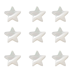 Морская Ракушка Натуральная оболочка, отбеливатель, звезда, цвет морской раковины, 9~10x9~11x2.5 мм, отверстие : 0.5 мм, 30 шт / пакет