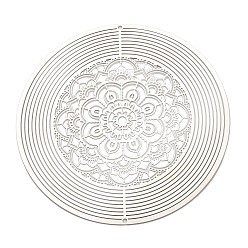 Цветок 201 подвески/звенья из нержавеющей стали, гравированные металлические украшения, цветок, 147x0.3 мм, отверстие : 2.8 мм