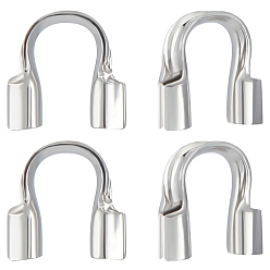 Платинированный 80шт. латунная проволочная защита, без никеля , Реальная платина, 4.5x4x1 мм, отверстие : 0.5 мм