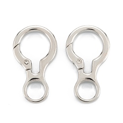 Платина Пружинные кольца из цинкового сплава, брелки, платина, 38x21x4.5 мм, отверстие : 8.5 мм