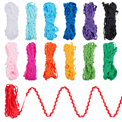 (52) Непрозрачная лаванда 65m 13 цветная полиэстеровая волнистая лента, аксессуары для одежды, разноцветные, 1/4 дюйм (5 мм), 5 м / цвет