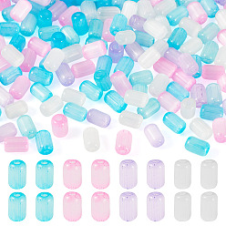 Mixed Color Cat Eye Beads, Column, Mixed Color, 6x4mm, Hole: 1.2mm