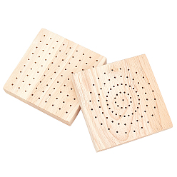 BurlyWood Oakwood Chassis, with Hole, for Toy Model Display, Square, BurlyWood, 10x10x1.75cm, Hole: 2.5mm, 81holes, 2pcs/set