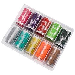 Mixed Shapes 10 рулоны клейких лент для домашних животных, украшения для ногтей, разнообразные, 4x0.01 см, 1 м / рулон