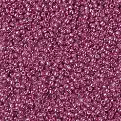 (PF563) PermaFinish Hot Pink Metallic TOHO Round Seed Beads, Japanese Seed Beads, (PF563) PermaFinish Hot Pink Metallic, 11/0, 2.2mm, Hole: 0.8mm, about 1110pcs/bottle, 10g/bottle