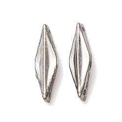 Stainless Steel Color 304 Stainless Steel Connector Charms, Rhombus
Links, Stainless Steel Color, 13x4x2mm, Hole: 0.8~0.9mm