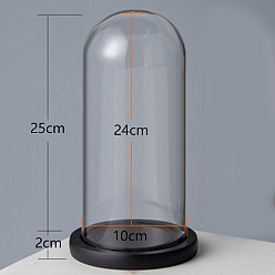 Черный Стеклянный купол арки, декоративная витрина, Террариум в виде колокольчика с подставкой из эва, чёрные, 100x270 мм